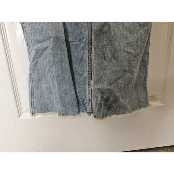 Anthropologie Pilcro Womens Blue Denim Overalls, Painter, Raw Hem, Boho, Sz. 29 - Picture 7 of 14